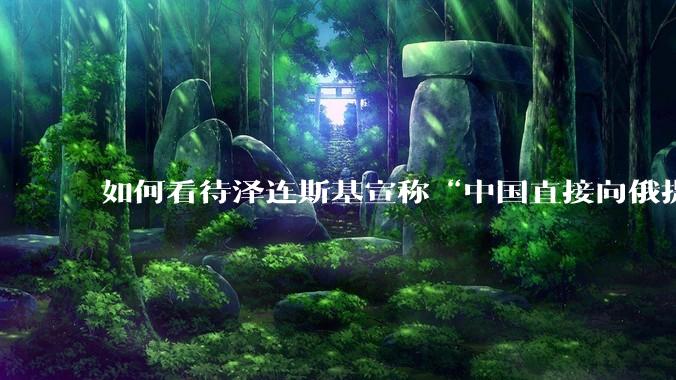 如何看待泽连斯基宣称“中国直接向俄提供***援”?